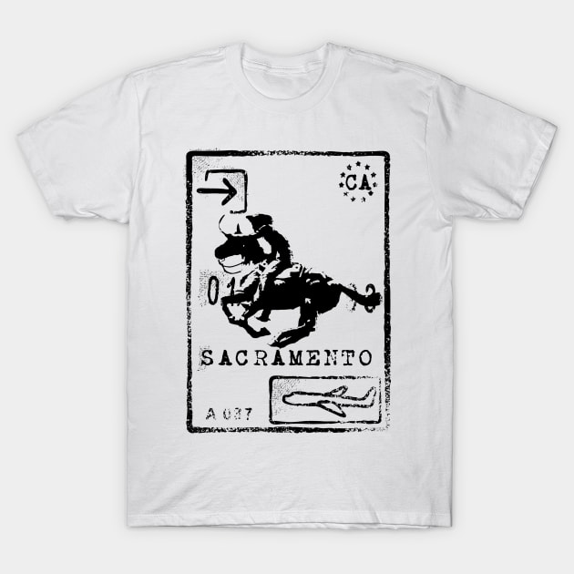 Sacramento Passport Stamp T-Shirt by KnuckleTonic